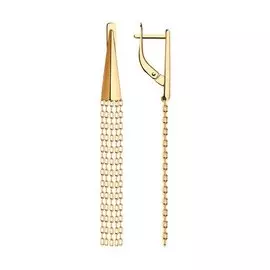 Серьги из красного золота 028780