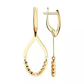 Серьги из красного золота 028834