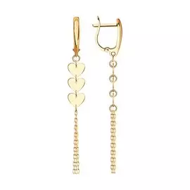 Серьги из красного золота 028905