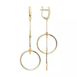 Серьги из красного золота 028907