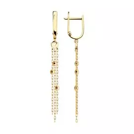 Серьги из красного золота 028940