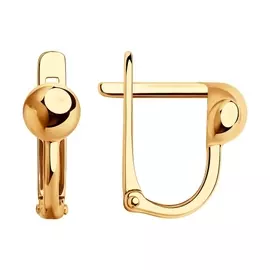 Серьги из красного золота 029038