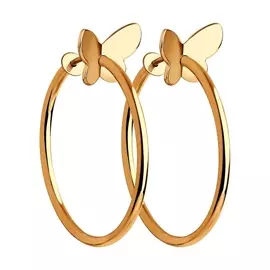 Серьги из красного золота 029051