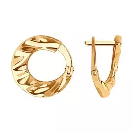 Серьги из красного золота 029063