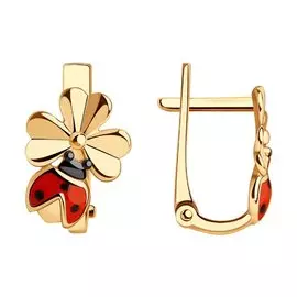 Серьги из красного золота 029140