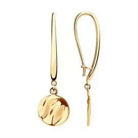 Серьги из красного золота 029153