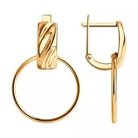 Серьги из красного золота 029161