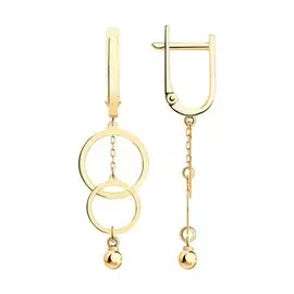 Серьги из красного золота 029325