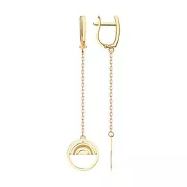 Серьги из красного золота 029326