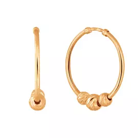 Серьги из красного золота 25-1581-11-00