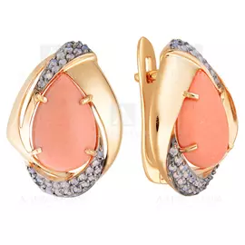 Серьги из красного золота кл3074а-14