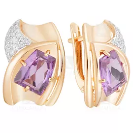 Серьги из красного золота кл3238а-4