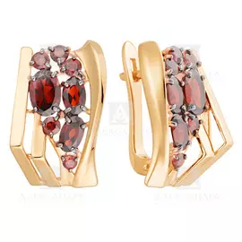 Серьги из красного золота кл3283а-48
