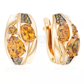 Серьги из красного золота кл3525а-6