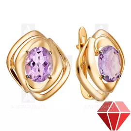 Серьги из красного золота кл3577а-3