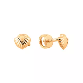 Серьги из красного золота "Ракушки" 25-0673-11-00