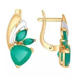 Серьги из красного золота с агатами 724770