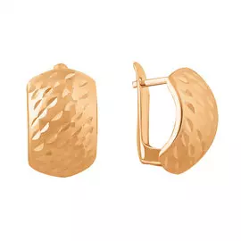 Серьги из красного золота с алмазной гранью 25-0321-11-62