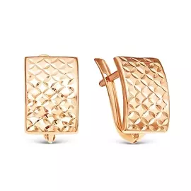 Серьги из красного золота с алмазной огранкой ACD-786