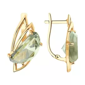 Серьги из красного золота с аметистами 727065