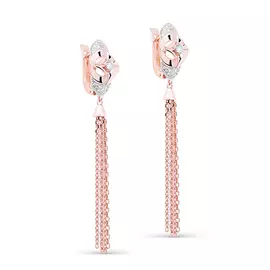 Серьги из красного золота с бриллиантами 12-01435-1000 №20-21