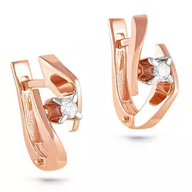 Серьги из красного золота с бриллиантами 12-0876-1000 №2-20