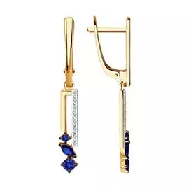 Серьги из красного золота с бриллиантами 2020991