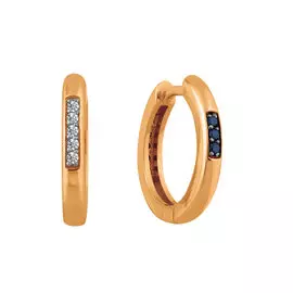 Серьги из красного золота с бриллиантами 21-9072-11-61