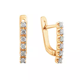 Серьги из красного золота с бриллиантами 21-9203-11-02