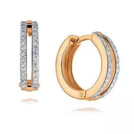 Серьги из красного золота с бриллиантами 21-9399-11-02