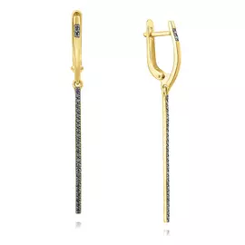 Серьги из красного золота с бриллиантами 21-9400-13-61