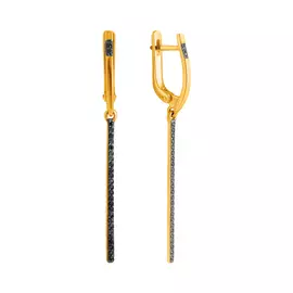 Серьги из красного золота с бриллиантами 21-9400-13-61