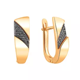 Серьги из красного золота с бриллиантами 21-9425-11-61