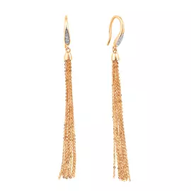 Серьги из красного золота с бриллиантами 21-9468-11-02