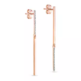 Серьги из красного золота с бриллиантами 2-0077-1000 №38-17