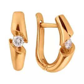 Серьги из красного золота с бриллиантами 3206-210