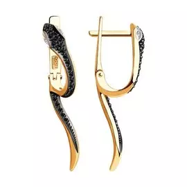 Серьги из красного золота с бриллиантами 7020072