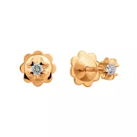 Серьги из красного золота с бриллиантами EKS053E-11-02