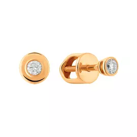 Серьги из красного золота с бриллиантами SEG22D01000002