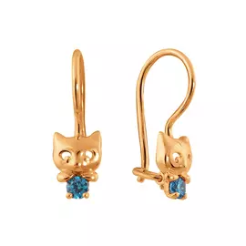 Серьги из красного золота с фианитами 002135-1120