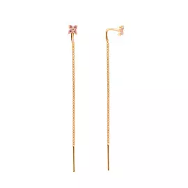 Серьги из красного золота с фианитами 21-1292-11-61