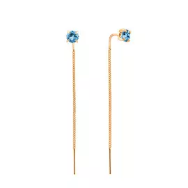 Серьги из красного золота с фианитами 21-1293-11-62