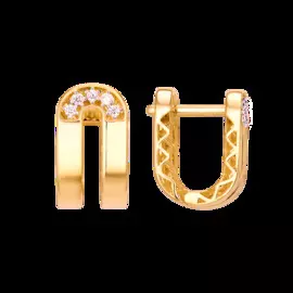 Серьги из красного золота с фианитами 900282-1102