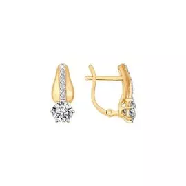 Серьги из красного золота с фианитами Swarovski 81020207