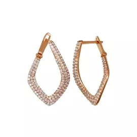 Серьги из красного золота с фианитом 73249