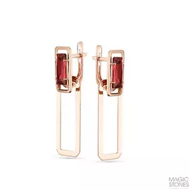 Серьги из красного золота с гранатами 02-2-947-0300-010