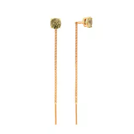 Серьги из красного золота с хризолитами с0931V63