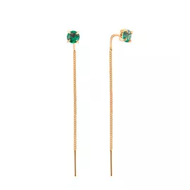 Серьги из красного золота с наношпинелью 21-1293-11-68