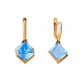 Серьги из красного золота с наноситаллами «Топаз» 21-0903-11-62