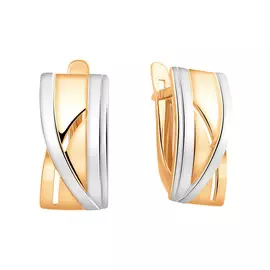 Серьги из красного золота с родированием 20-1674-10-00